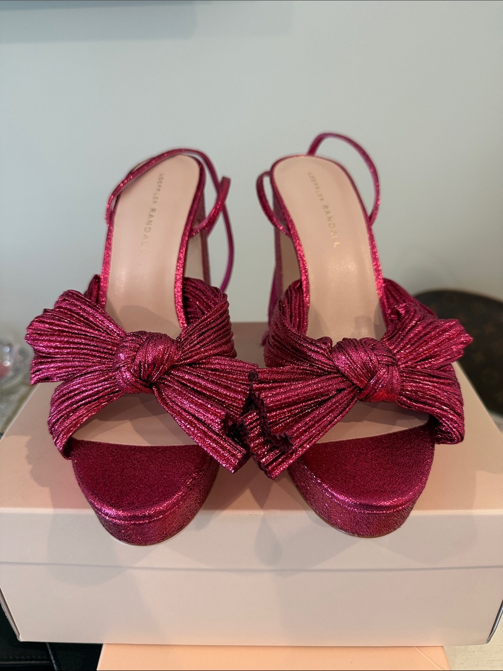 LOEFFLER RANDALL NEW FUCHSIA HEELS SIZE 10